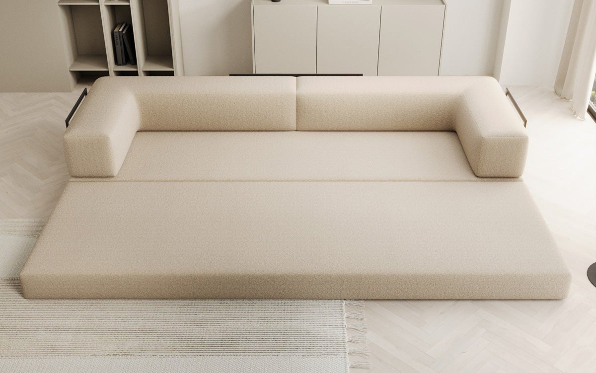 Designer Sofa Lazy 3-zits XXL in Bouclé