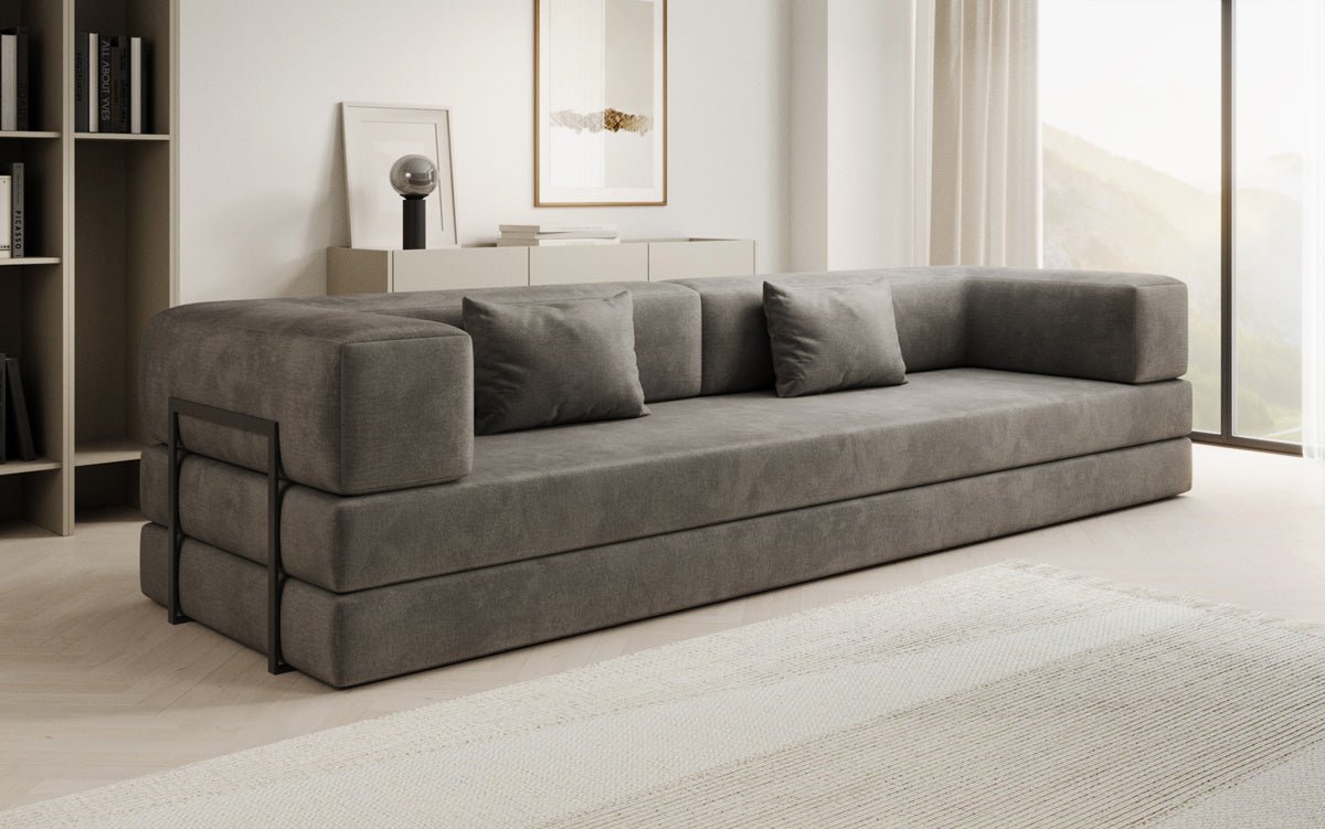 Designer Sofa Lazy 3-zits XXL in fluweel