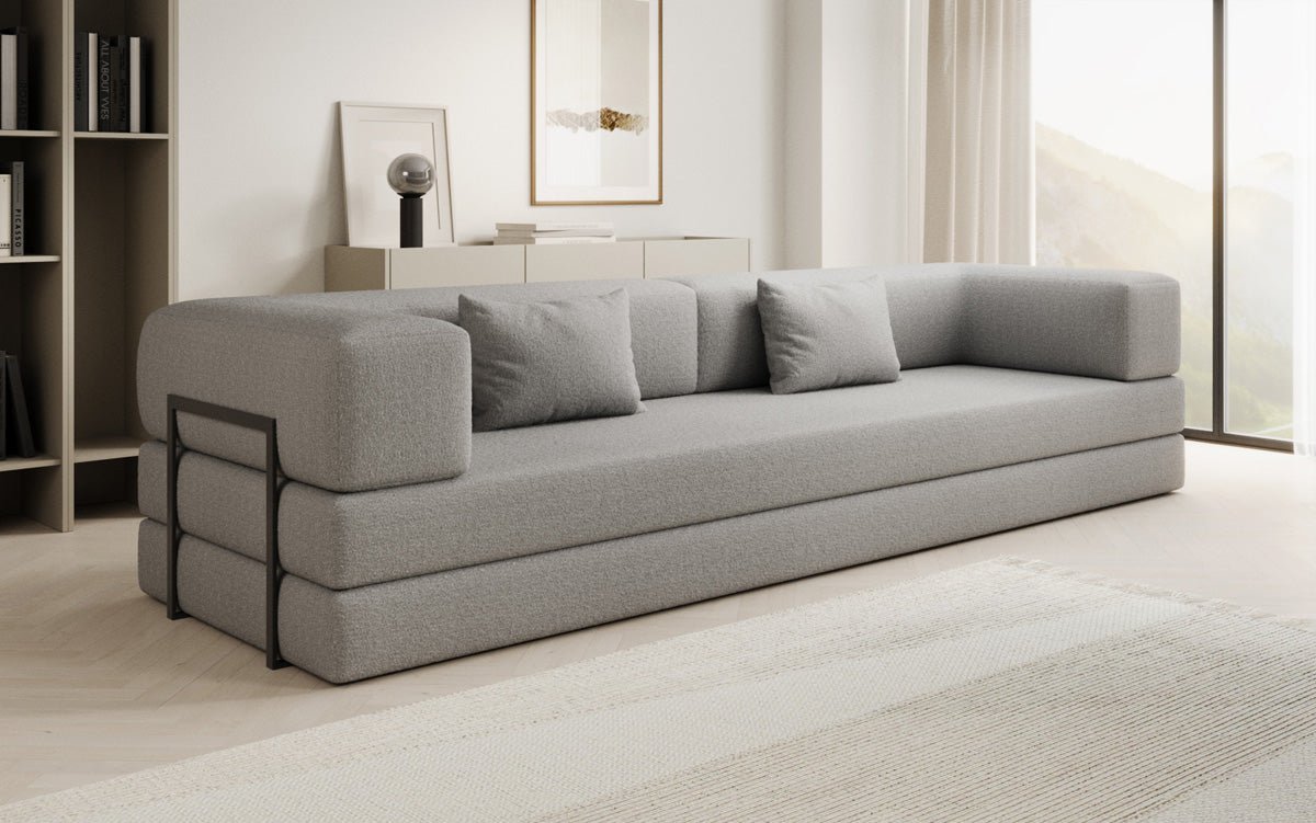 Designer Sofa Lazy 3-zits XXL in Bouclé