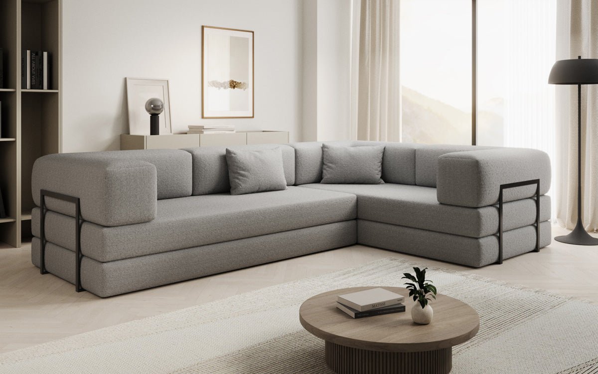 Designer Sofa Lazy L gesloten in Bouclé