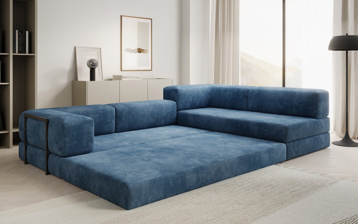 Designer Sofa Lazy L in Corduroy