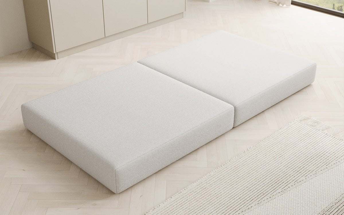 Lazy side stool in Bouclé