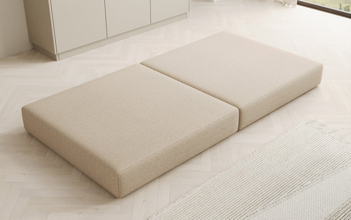 Lazy side stool in Bouclé