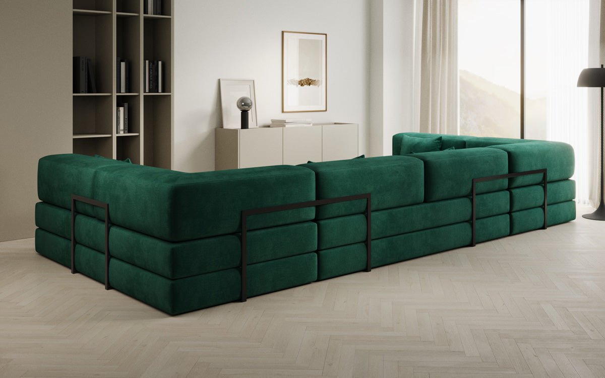 Designerbank Lazy U in Fluweel