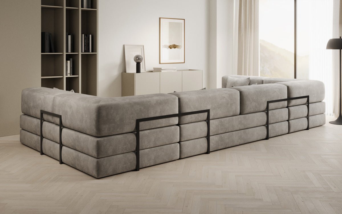 Designerbank Lazy U in Fluweel