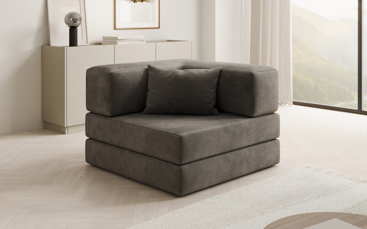 Designer Sofa-Sessel Lazy in fluweel
