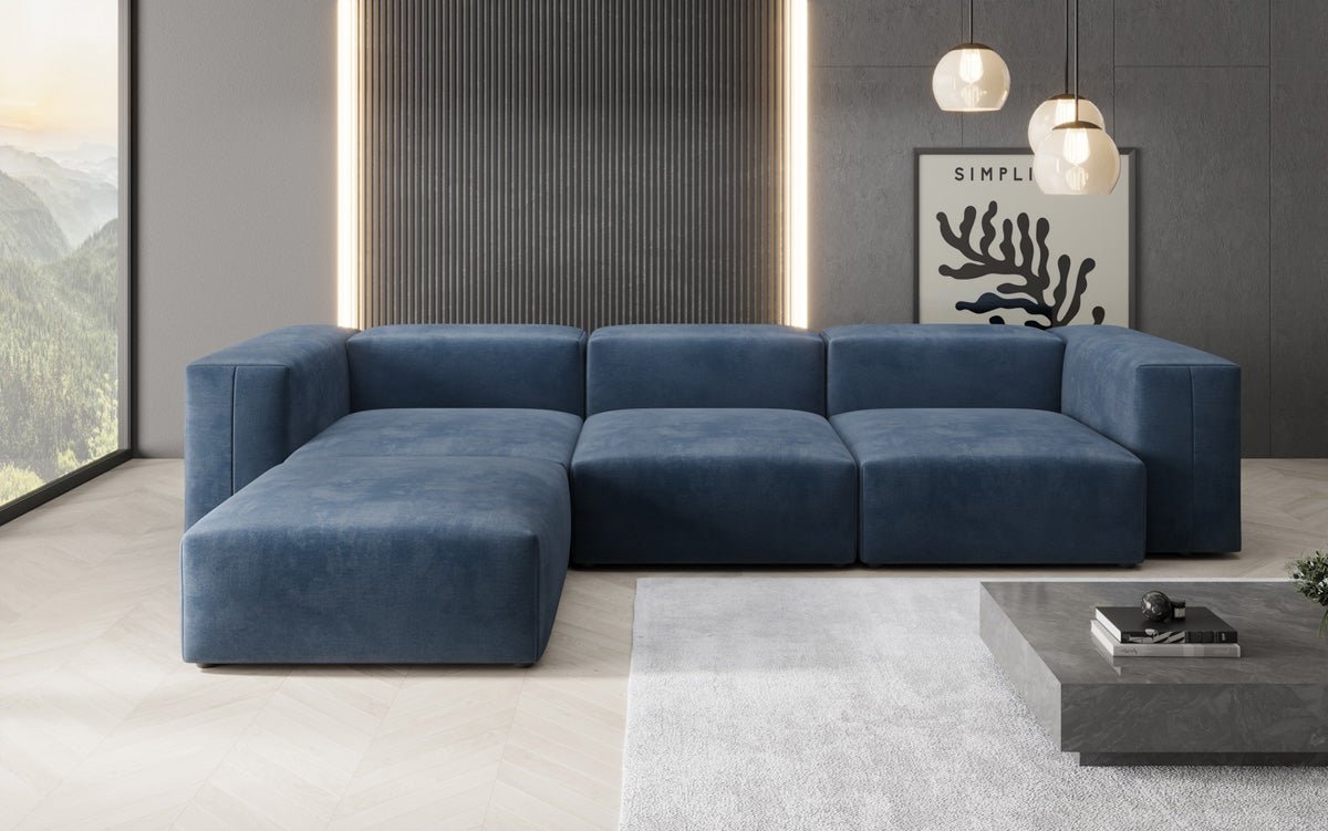 Ontwerper L-bank Snug in Fluweel