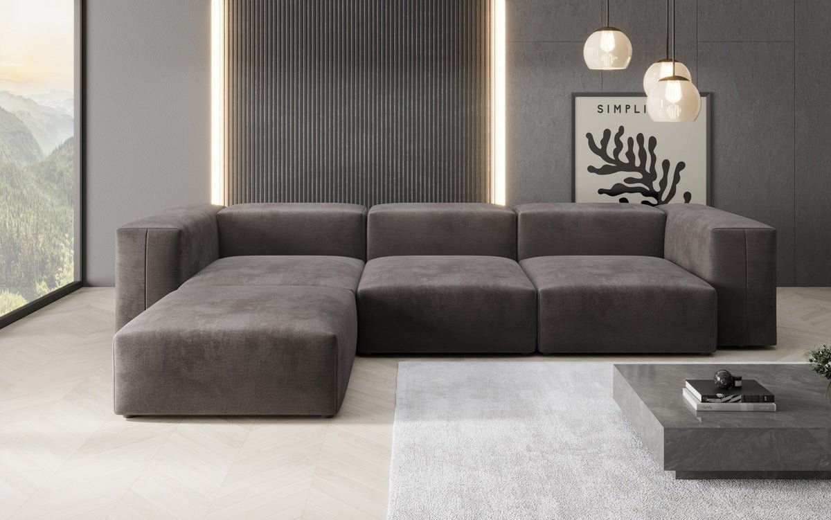 Ontwerper L-bank Snug in Fluweel