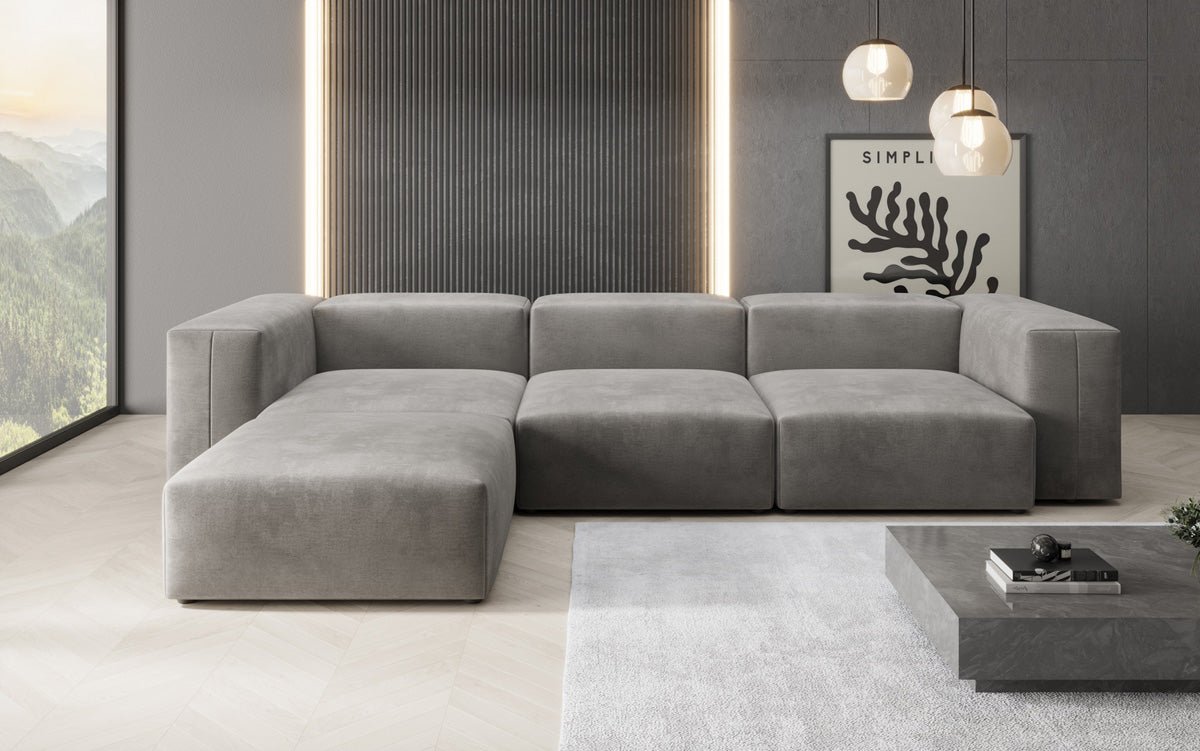 Ontwerper L-bank Snug in Fluweel