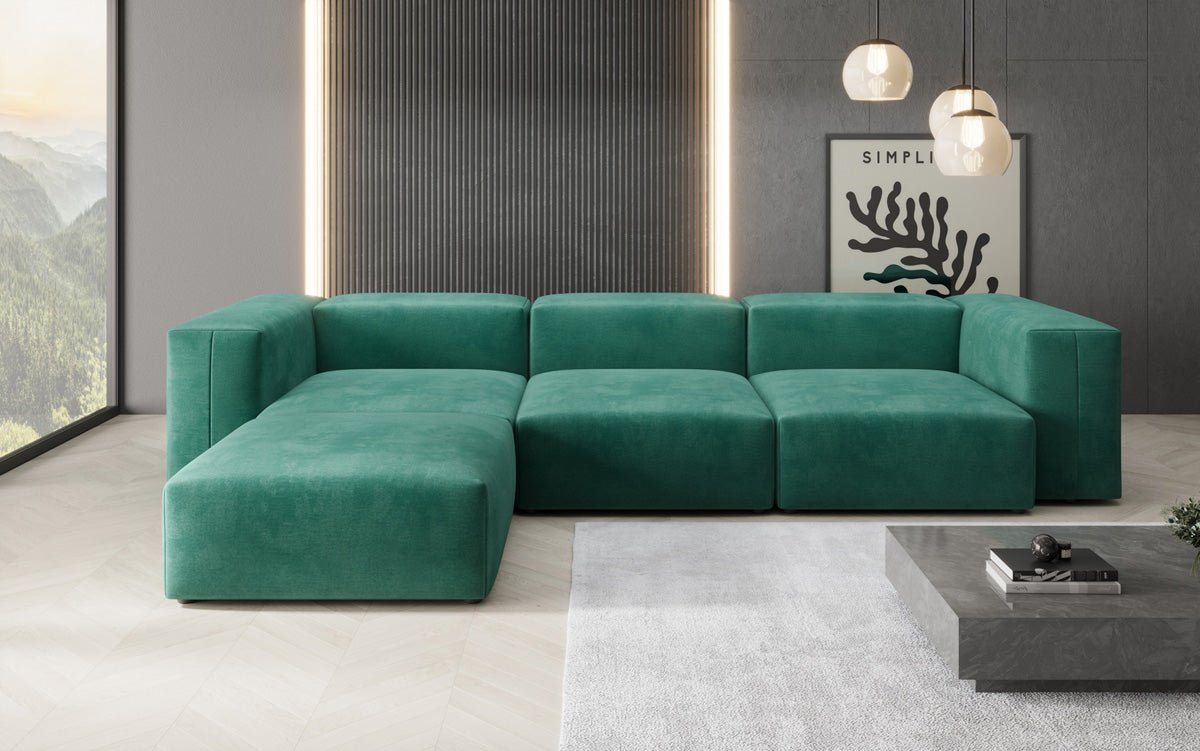 Ontwerper L-bank Snug in Fluweel