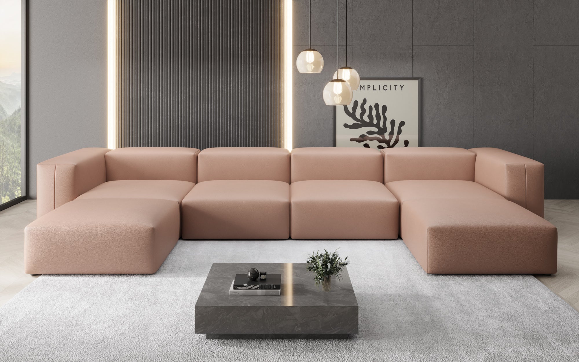 Designer U Bank Snug van echt leer