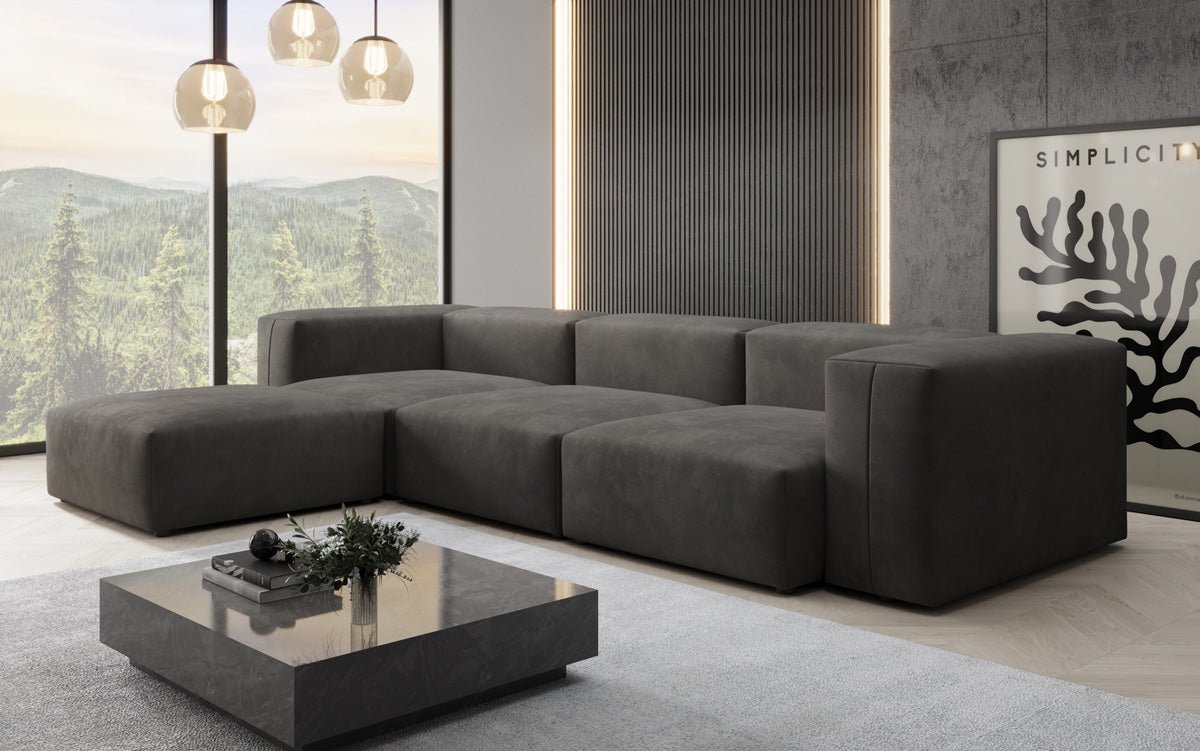 Ontwerper L-bank Snug in Fluweel