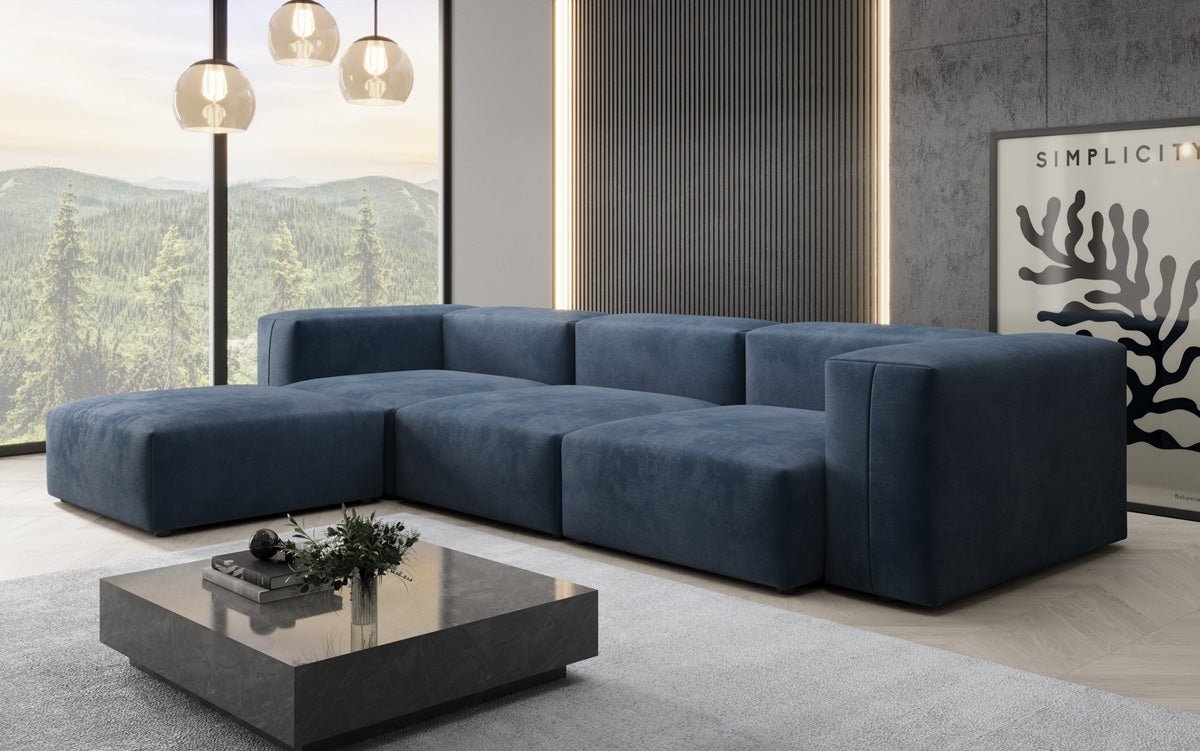 Ontwerper L-bank Snug in Fluweel