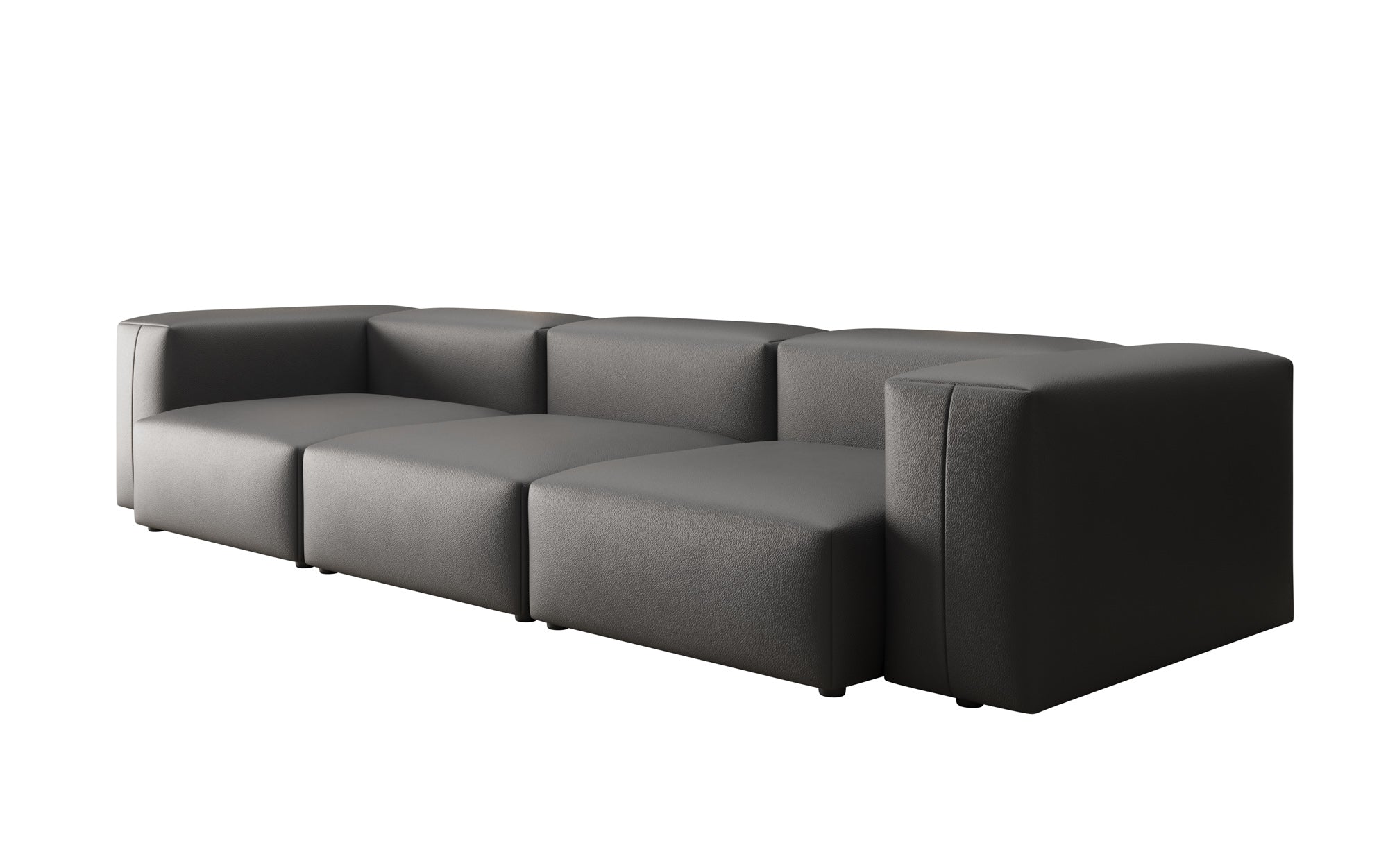 Designer 3-zits bank Snug in echt leer