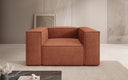 Designer sofa-fauteuil Lesley in structuurstof