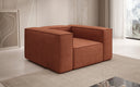 Designer sofa-fauteuil Lesley in structuurstof