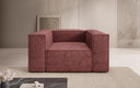 Designer sofa-fauteuil Lesley in structuurstof