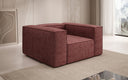 Designer sofa-fauteuil Lesley in structuurstof