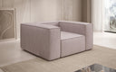 Designer sofa-fauteuil Lesley in structuurstof