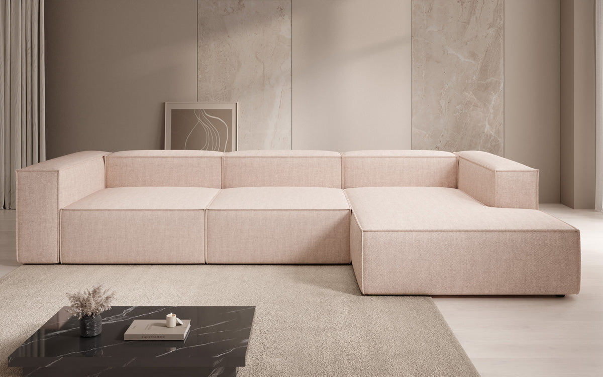 Design hoekbank Lesley in linnen-look