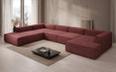 Designbank Lesley U XXL in structuurstof