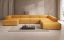 Designbank Lesley U XXL in structuurstof