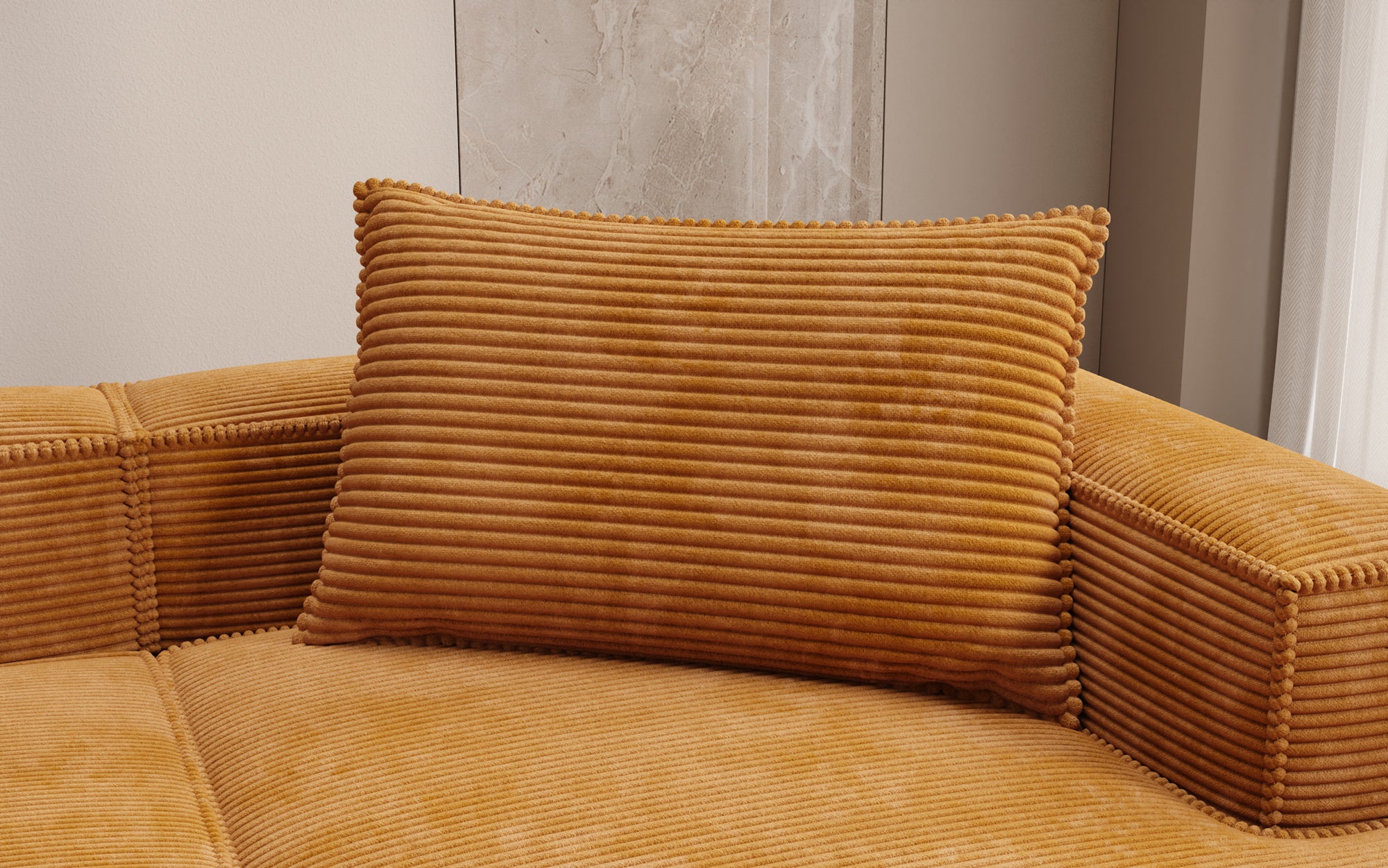 Decoratief Kussen Lesley 45x80 in Ribstof