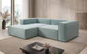 Designer-hoekbank Lesley Mini in structuurstof