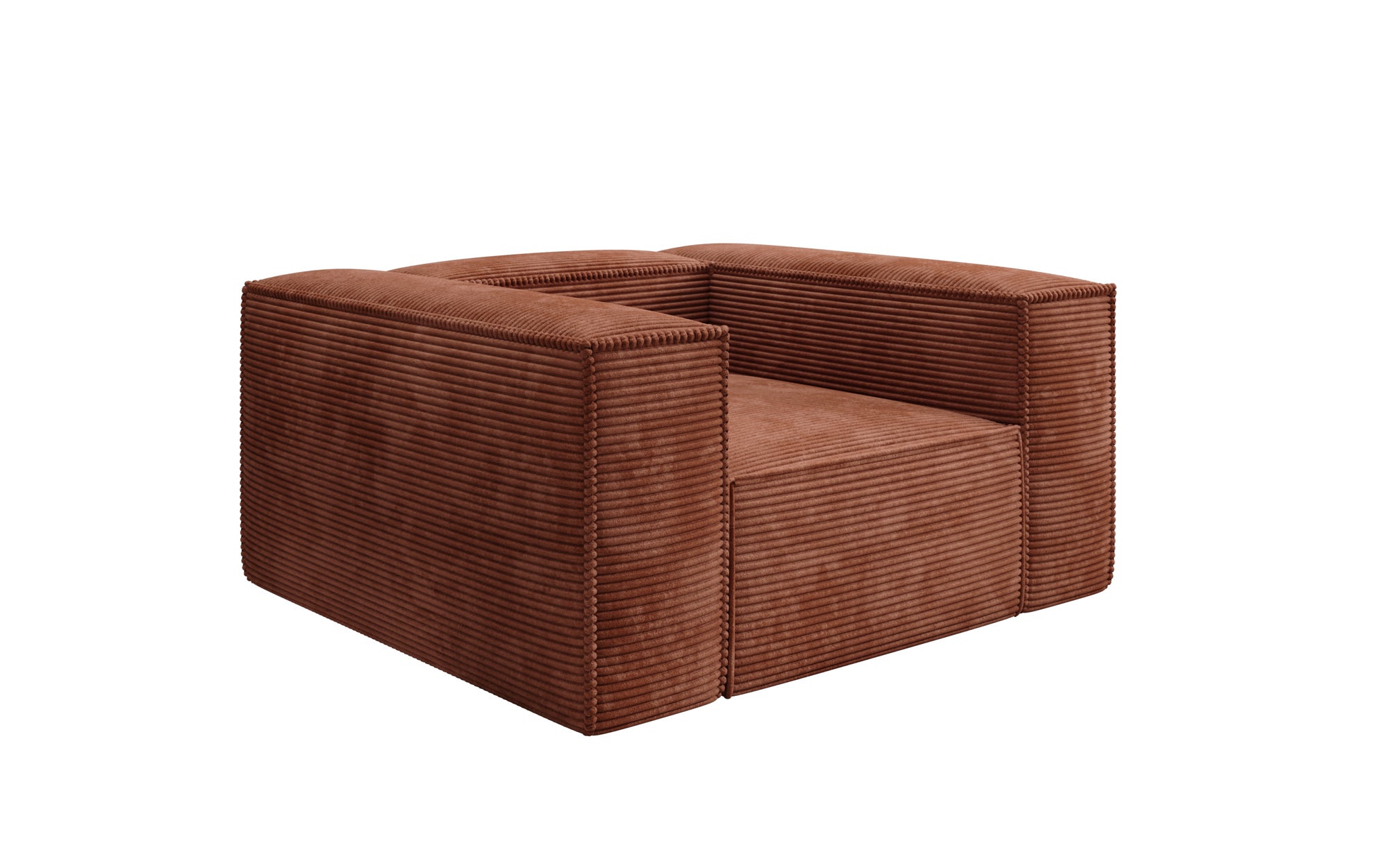 Designer Sofa-Sessel Lesley in Ribstof