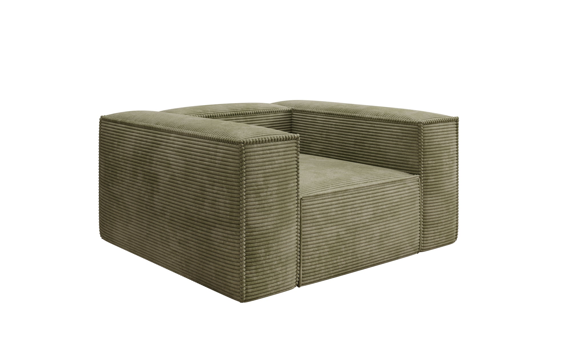 Designer Sofa-Sessel Lesley in Ribstof