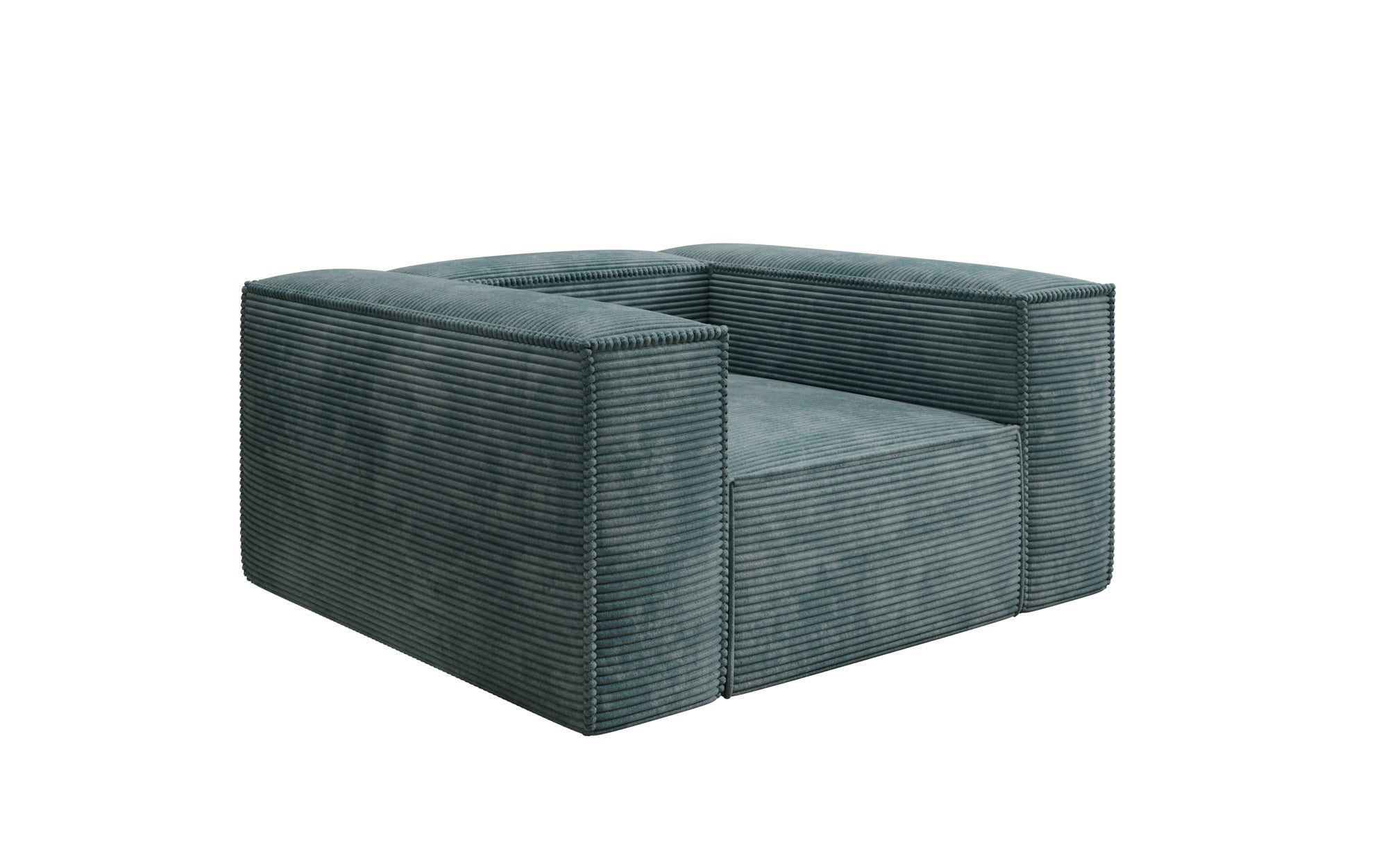 Designer Sofa-Sessel Lesley in Ribstof