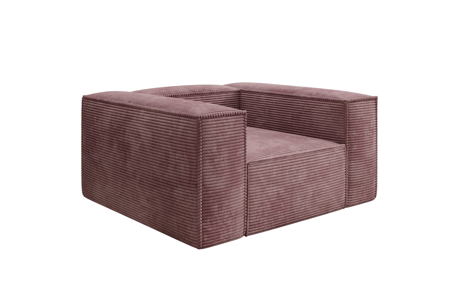 Designer Sofa-Sessel Lesley in Ribstof