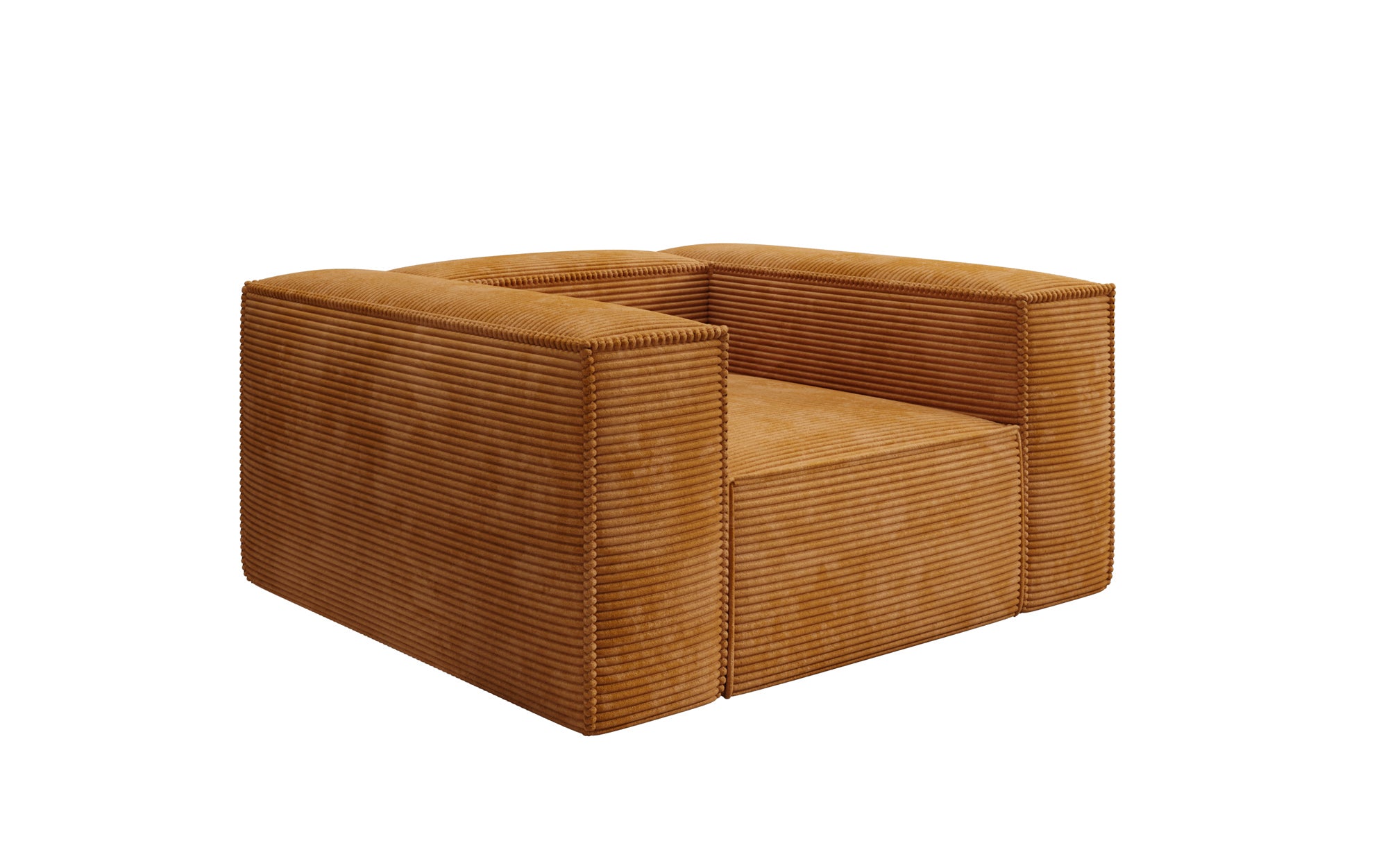 Designer Sofa-Sessel Lesley in Ribstof