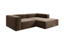 Designer-hoekbank Lesley Mini in structuurstof
