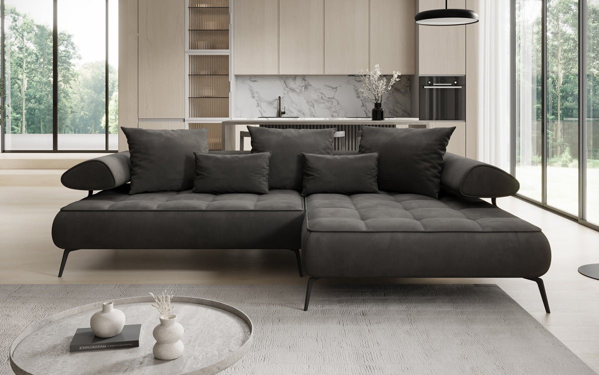 Designerbank Sydney L II Fluweel met elektrische slaapfunctie