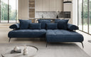 Designer-hoekbank Sydney II Fluweel met elektrische slaapfunctie