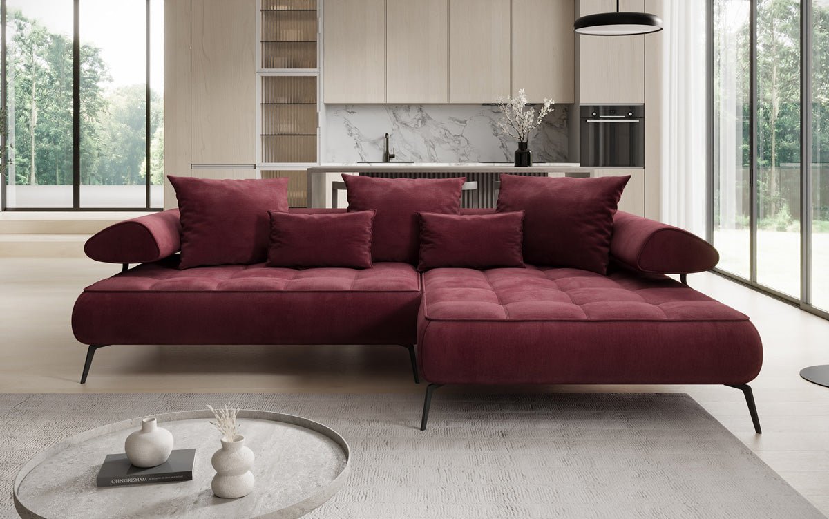 Designerbank Sydney L II Fluweel met elektrische slaapfunctie
