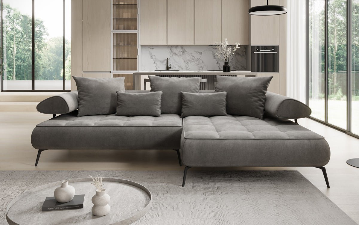 Designerbank Sydney L II Fluweel met elektrische slaapfunctie