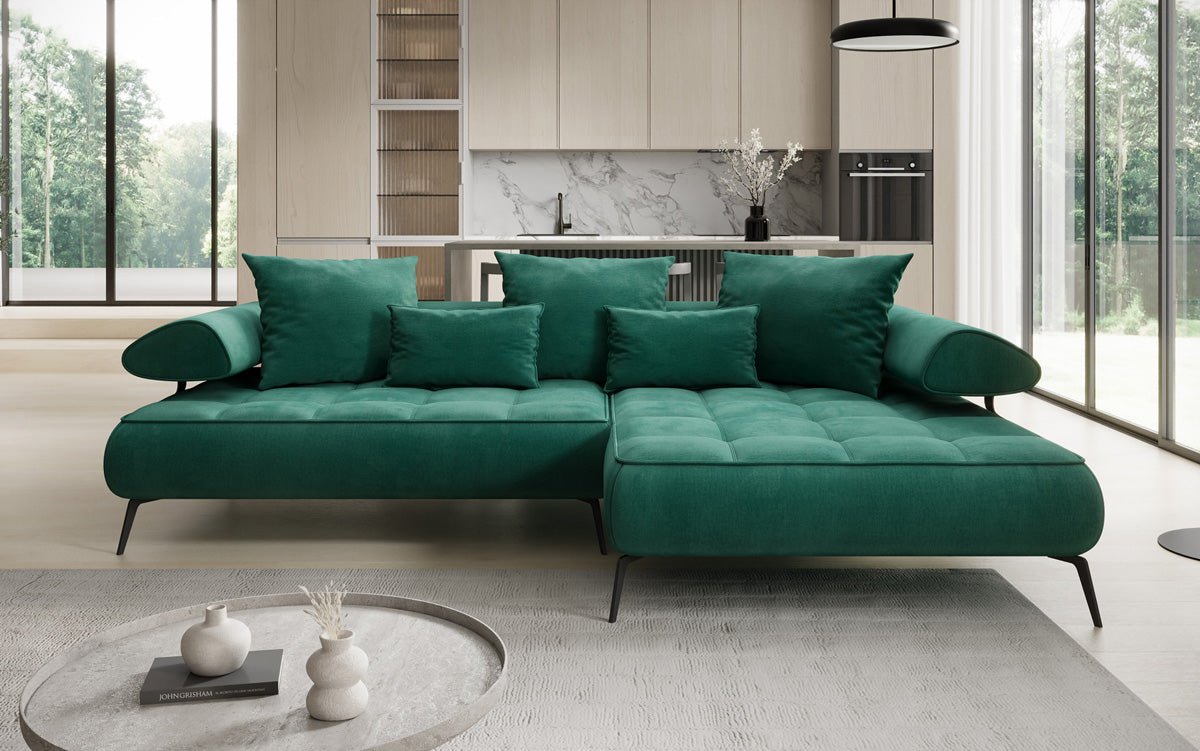 Designerbank Sydney L II Fluweel met elektrische slaapfunctie