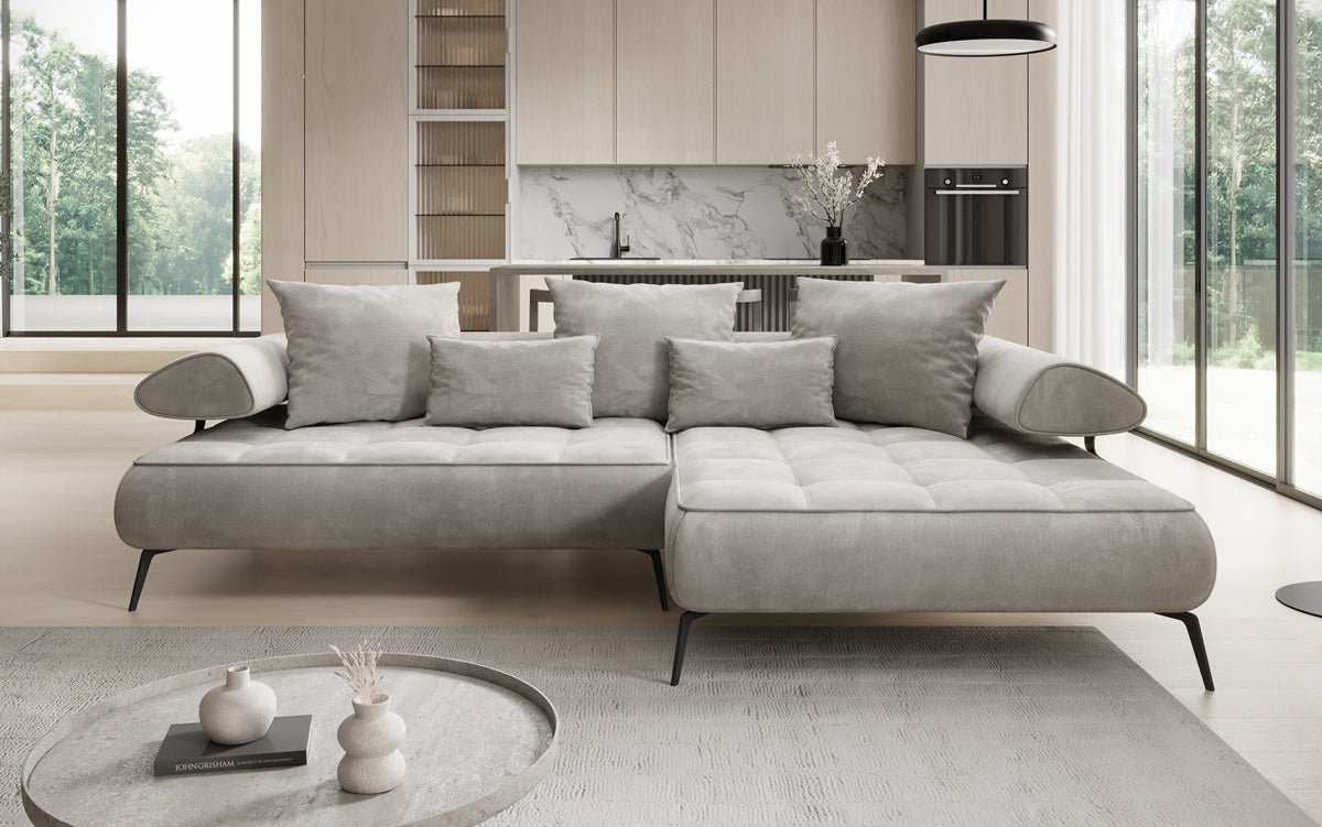 Designerbank Sydney L II Fluweel met elektrische slaapfunctie