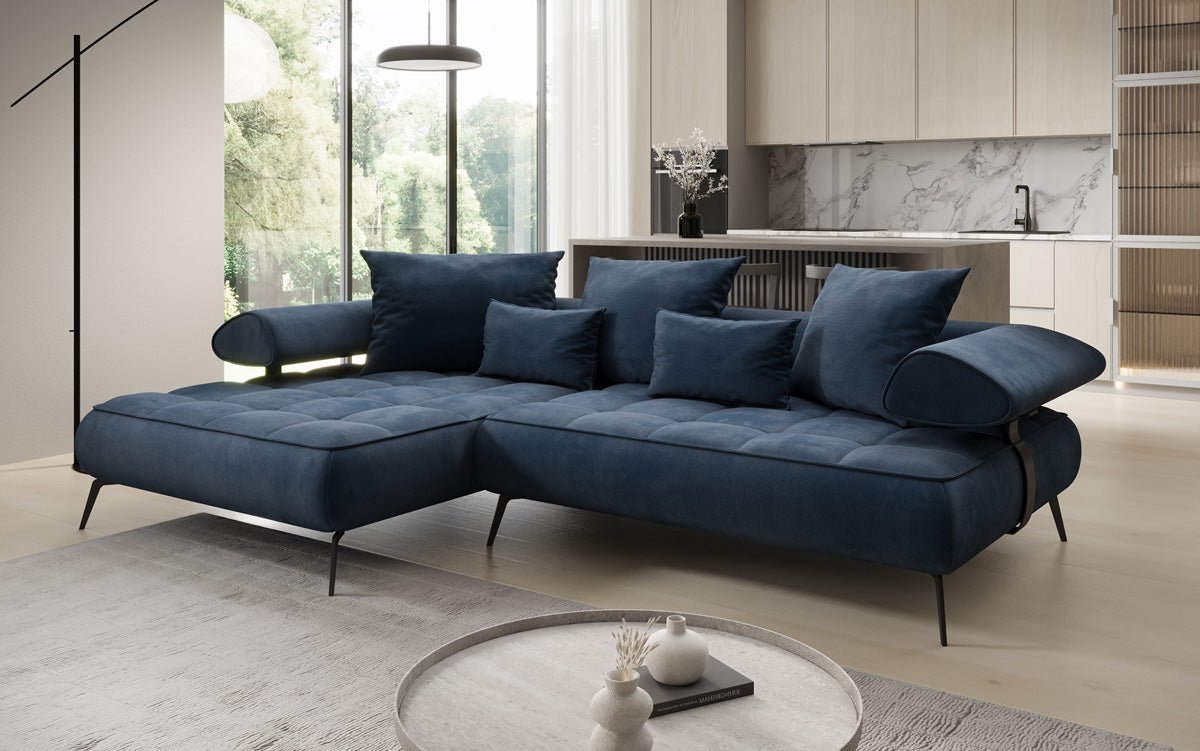 Designerbank Sydney L II Fluweel met elektrische slaapfunctie