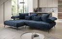 Designer-hoekbank Sydney II Fluweel met elektrische slaapfunctie