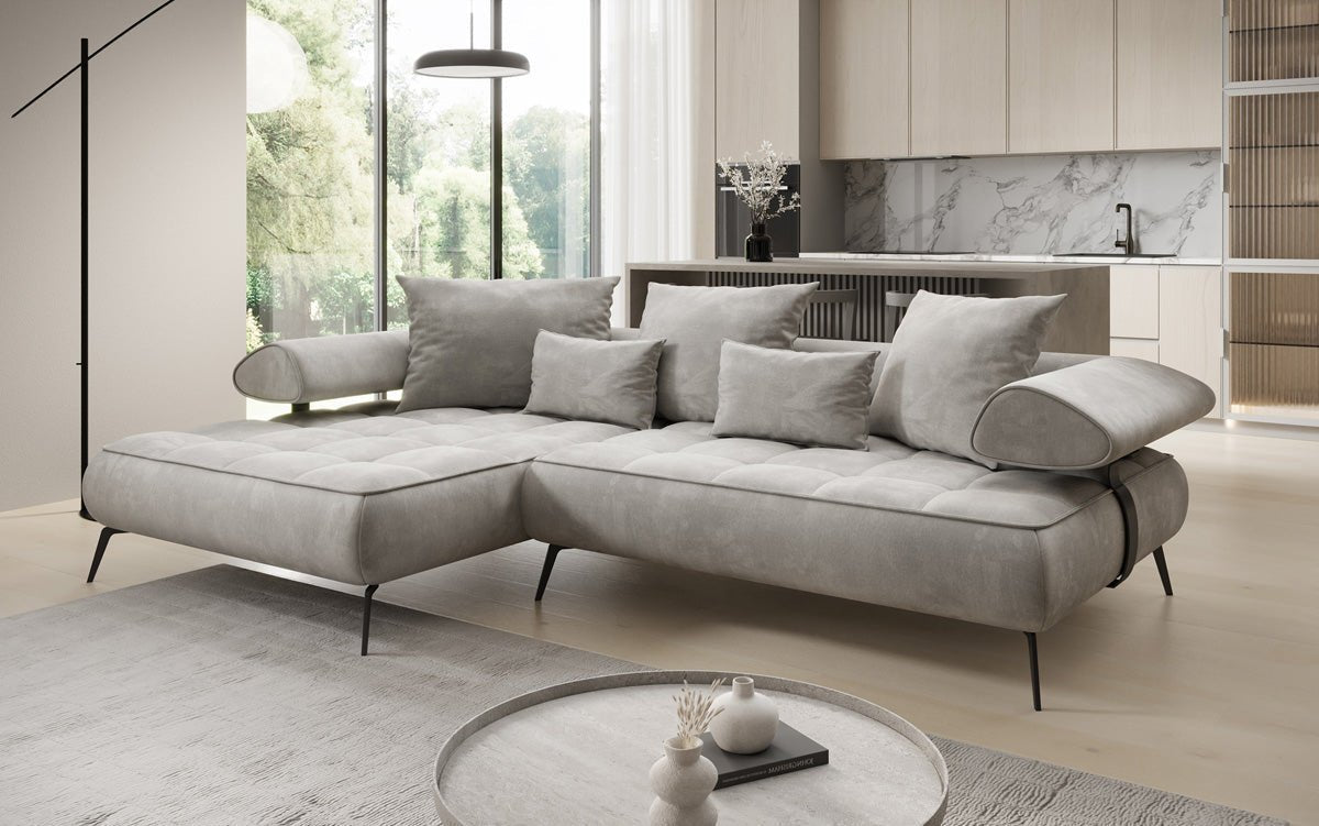 Designerbank Sydney L II Fluweel met elektrische slaapfunctie