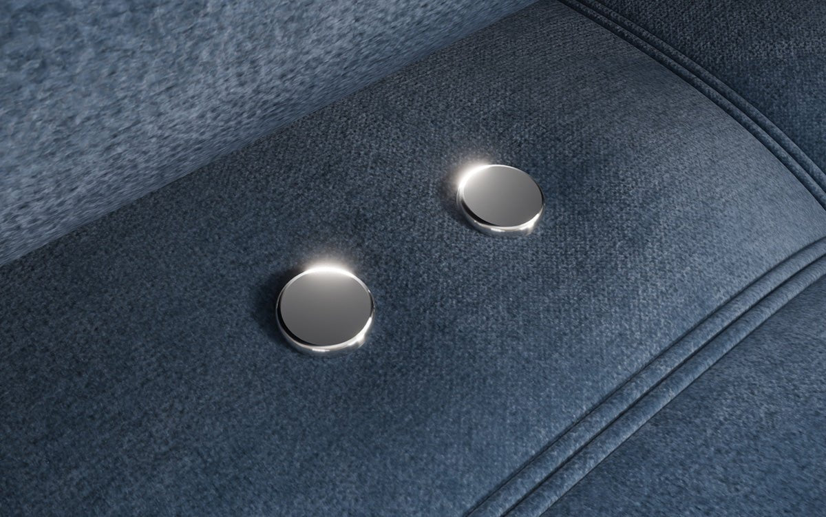 Designbank Sydney L Fluweel met elektrische slaapfunctie