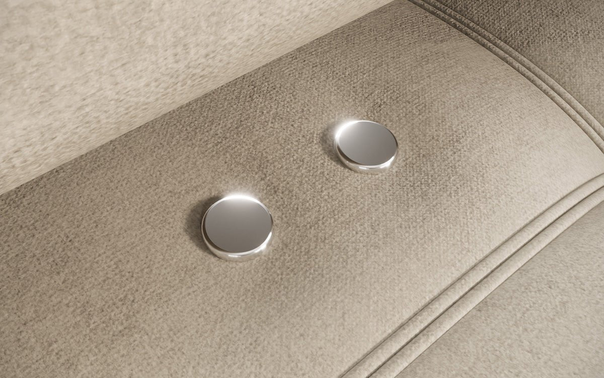 Designbank Sydney L Fluweel met elektrische slaapfunctie