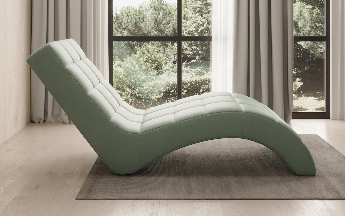 Designer Relax-ligstoel Nela in Echtleer