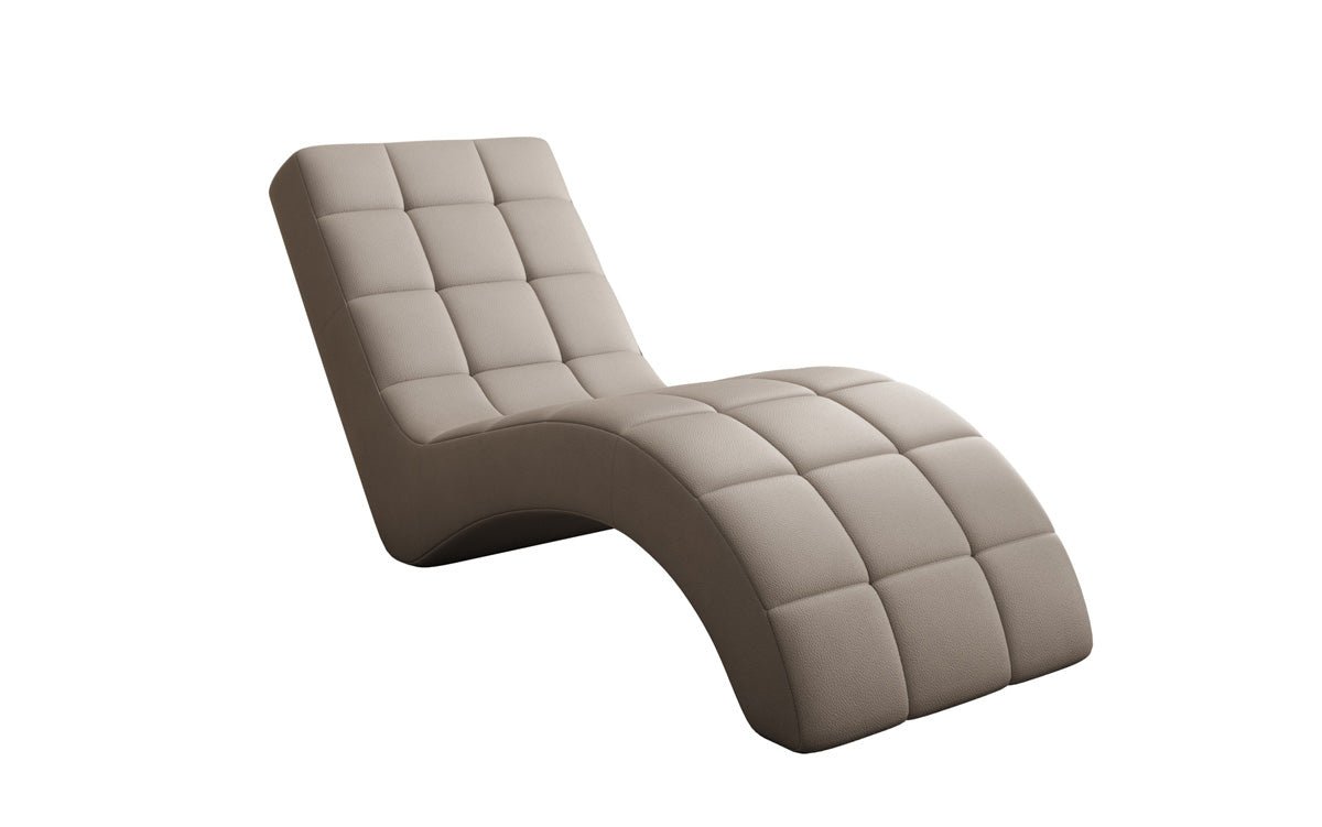 Designer Relax-ligstoel Nela in Echtleer