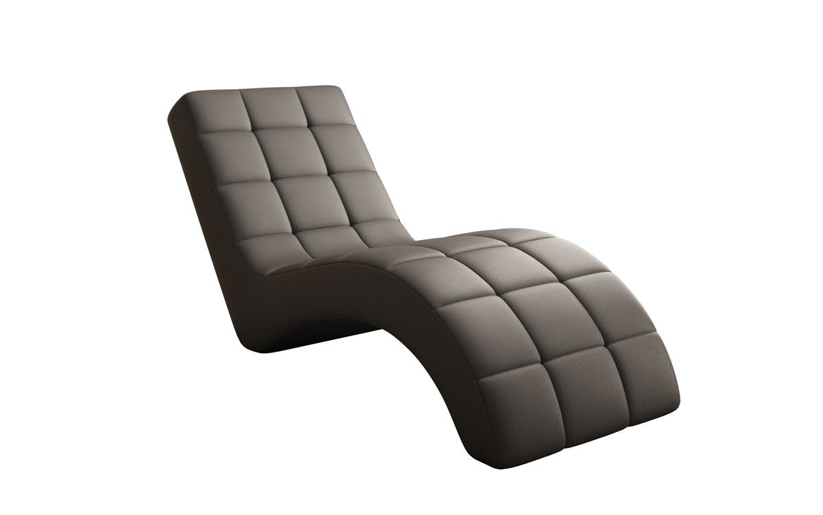 Designer Relax-ligstoel Nela in Echtleer