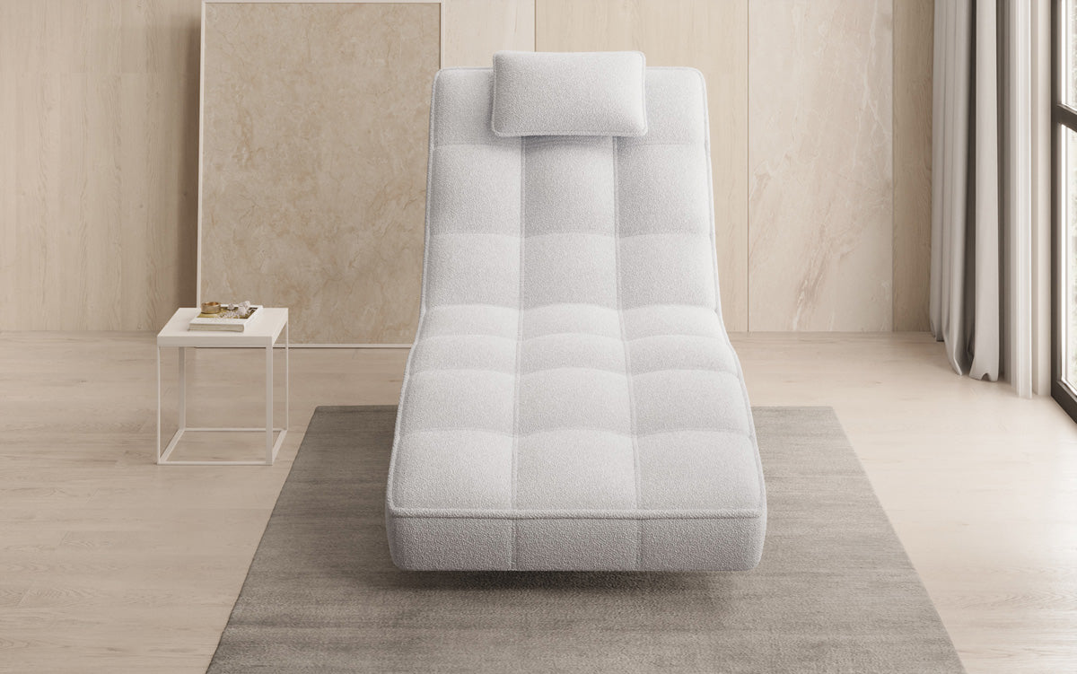 Designer Relax-ligstoel Livara Bouclé met draaifunctie