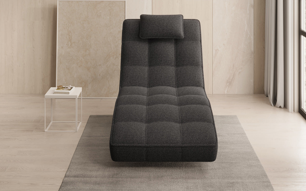Designer Relax-ligstoel Livara Bouclé met draaifunctie